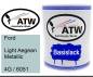 Preview: Ford, Light Aegean Metallic, 4G / 6051: 1L Lackdose, von ATW Autoteile West.
